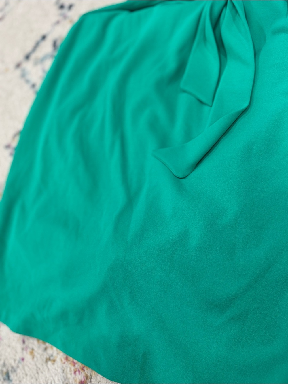 Tahari ASL Emerald Green‎ Cap-Sleeve Tie-Waist Mini Dress - Picture 6 of 8